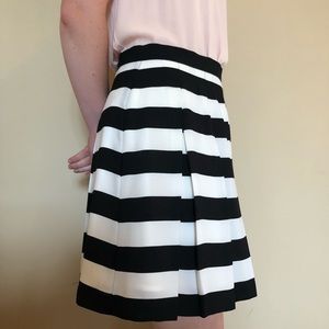 BRAND NEW Black & White Pleated Skirt